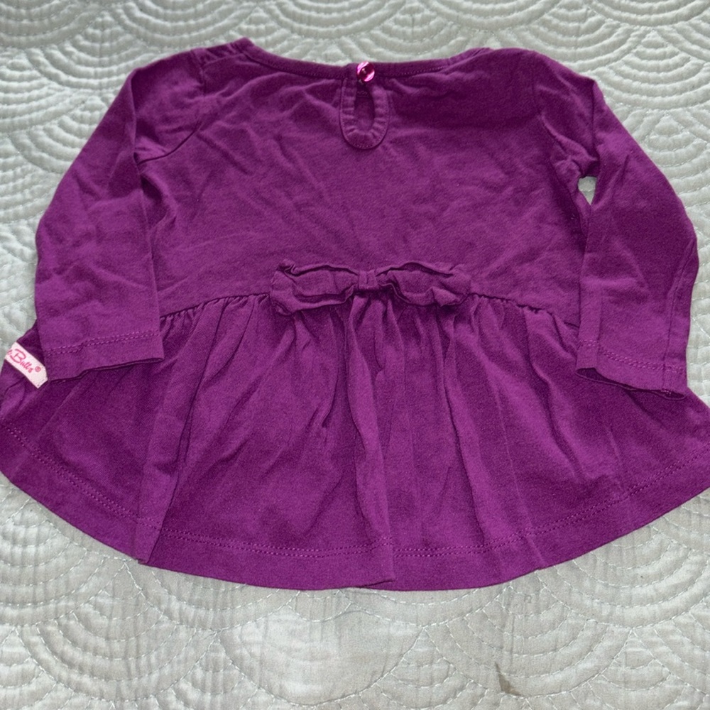 Rufflebutts purple top, size 12-18m